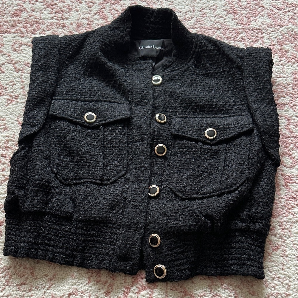 Christian Lacroix Black Textured Jacket